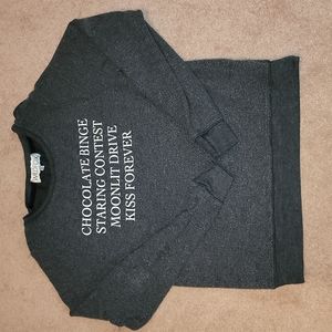 Wildfox Small gray sweatshirt  Chocolate Binge